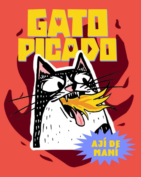 Gato Picado, salsa de maní y ají picante